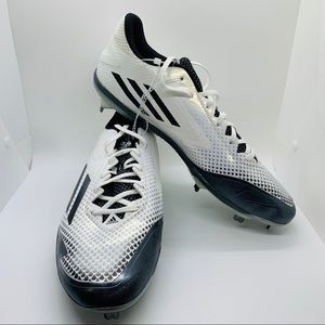 Adida Baseball Metal Cleats White/Black NWOT